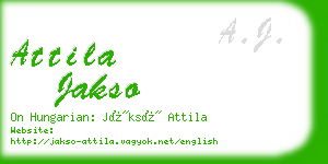 attila jakso business card